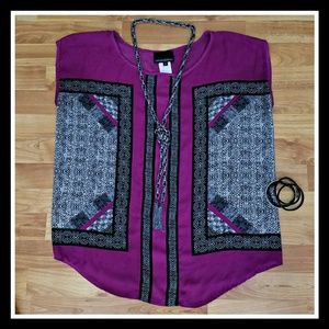 Oversized Cynthia Rowley Sleeveless Blouse